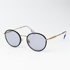 NEW Burberry BE3148D 10171A Black Gold Lillac Oval Unisex Sunglasses BE 3148D